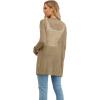 imageGRECERELLE Lightweight Cardigan Sweaters for Women Crochet Knit Open Front Long Sleeve Loose Casual Boho Summer Beach CoverupKhaki