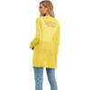 imageGRECERELLE Lightweight Cardigan Sweaters for Women Crochet Knit Open Front Long Sleeve Loose Casual Boho Summer Beach CoverupLemon Yellow