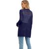 imageGRECERELLE Lightweight Cardigan Sweaters for Women Crochet Knit Open Front Long Sleeve Loose Casual Boho Summer Beach CoverupNavy Blue