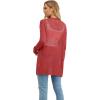 imageGRECERELLE Lightweight Cardigan Sweaters for Women Crochet Knit Open Front Long Sleeve Loose Casual Boho Summer Beach CoverupOrange Red
