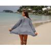 imageGRECERELLE Lightweight Cardigan Sweaters for Women Crochet Knit Open Front Long Sleeve Loose Casual Boho Summer Beach CoverupPencil Gray