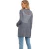 imageGRECERELLE Lightweight Cardigan Sweaters for Women Crochet Knit Open Front Long Sleeve Loose Casual Boho Summer Beach CoverupPencil Gray
