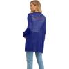 imageGRECERELLE Lightweight Cardigan Sweaters for Women Crochet Knit Open Front Long Sleeve Loose Casual Boho Summer Beach CoverupRoyal Blue