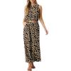 imageGRECERELLE Two Piece Sets for Women Sleeveless Crop Top Wide Leg Pants Sweat Set for Women Tracksuits 2026 SummerApricot Brown Ld