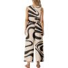 imageGRECERELLE Two Piece Sets for Women Sleeveless Crop Top Wide Leg Pants Sweat Set for Women Tracksuits 2026 SummerApricot Ripple