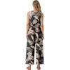 imageGRECERELLE Two Piece Sets for Women Sleeveless Crop Top Wide Leg Pants Sweat Set for Women Tracksuits 2026 SummerBlack Palm Leaf