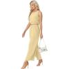 imageGRECERELLE Two Piece Sets for Women Sleeveless Crop Top Wide Leg Pants Sweat Set for Women Tracksuits 2026 SummerButter Yellow