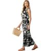 imageGRECERELLE Two Piece Sets for Women Sleeveless Crop Top Wide Leg Pants Sweat Set for Women Tracksuits 2026 SummerFpblack White Branch
