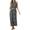 imageGRECERELLE Two Piece Sets for Women Sleeveless Crop Top Wide Leg Pants Sweat Set for Women Tracksuits 2026 SummerFpcolor Blue Paisley