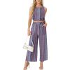 imageGRECERELLE Two Piece Sets for Women Sleeveless Crop Top Wide Leg Pants Sweat Set for Women Tracksuits 2026 SummerFprhomboid