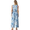 imageGRECERELLE Two Piece Sets for Women Sleeveless Crop Top Wide Leg Pants Sweat Set for Women Tracksuits 2026 SummerFpwhite Banana Leaf