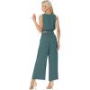 imageGRECERELLE Two Piece Sets for Women Sleeveless Crop Top Wide Leg Pants Sweat Set for Women Tracksuits 2026 SummerGray Blue