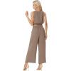 imageGRECERELLE Two Piece Sets for Women Sleeveless Crop Top Wide Leg Pants Sweat Set for Women Tracksuits 2026 SummerKhaki