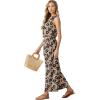 imageGRECERELLE Two Piece Sets for Women Sleeveless Crop Top Wide Leg Pants Sweat Set for Women Tracksuits 2026 SummerKhaki Black Flower