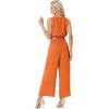imageGRECERELLE Two Piece Sets for Women Sleeveless Crop Top Wide Leg Pants Sweat Set for Women Tracksuits 2026 SummerOrange