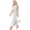 imageGRECERELLE Two Piece Sets for Women Sleeveless Crop Top Wide Leg Pants Sweat Set for Women Tracksuits 2026 SummerWhite