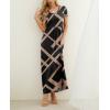 imageGRECERELLE Women Summer Casual Maxi Long Dress Short Sleeve Crew Neck with Pockets Size S3XLBlack Rectangle