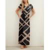 imageGRECERELLE Women Summer Casual Maxi Long Dress Short Sleeve Crew Neck with Pockets Size S3XLBlack Rectangle