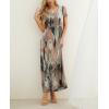 imageGRECERELLE Women Summer Casual Maxi Long Dress Short Sleeve Crew Neck with Pockets Size S3XLCamou Green Pink