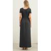 imageGRECERELLE Women Summer Casual Maxi Long Dress Short Sleeve Crew Neck with Pockets Size S3XLDark Gray