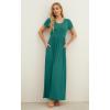 imageGRECERELLE Women Summer Casual Maxi Long Dress Short Sleeve Crew Neck with Pockets Size S3XLEmerald Blue