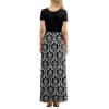 imageGRECERELLE Women Summer Casual Maxi Long Dress Short Sleeve Crew Neck with Pockets Size S3XLFlowerblack White
