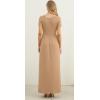 imageGRECERELLE Women Summer Casual Maxi Long Dress Short Sleeve Crew Neck with Pockets Size S3XLKhaki