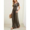 imageGRECERELLE Women Summer Casual Maxi Long Dress Short Sleeve Crew Neck with Pockets Size S3XLLd Dark Khaki