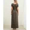 imageGRECERELLE Women Summer Casual Maxi Long Dress Short Sleeve Crew Neck with Pockets Size S3XLLd Dark Khaki