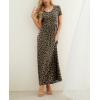 imageGRECERELLE Women Summer Casual Maxi Long Dress Short Sleeve Crew Neck with Pockets Size S3XLLd Dark Khaki