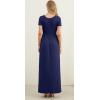 imageGRECERELLE Women Summer Casual Maxi Long Dress Short Sleeve Crew Neck with Pockets Size S3XLNavy Blue