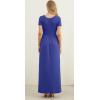 imageGRECERELLE Women Summer Casual Maxi Long Dress Short Sleeve Crew Neck with Pockets Size S3XLRoyal Blue