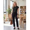 imageGRECERELLE Womens Summer Tops Cap Sleeve Basic Tee Shirts Casual Tank Top Loose Crew Neck 2026 Trendy Clothes S2XLAblack