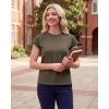 imageGRECERELLE Womens Summer Tops Cap Sleeve Basic Tee Shirts Casual Tank Top Loose Crew Neck 2026 Trendy Clothes S2XLArmy Green
