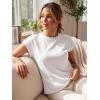 imageGRECERELLE Womens Summer Tops Cap Sleeve Basic Tee Shirts Casual Tank Top Loose Crew Neck 2026 Trendy Clothes S2XLAwhite