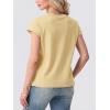 imageGRECERELLE Womens Summer Tops Cap Sleeve Basic Tee Shirts Casual Tank Top Loose Crew Neck 2026 Trendy Clothes S2XLButter Yellow