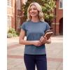 imageGRECERELLE Womens Summer Tops Cap Sleeve Basic Tee Shirts Casual Tank Top Loose Crew Neck 2026 Trendy Clothes S2XLDenim Blue