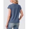 imageGRECERELLE Womens Summer Tops Cap Sleeve Basic Tee Shirts Casual Tank Top Loose Crew Neck 2026 Trendy Clothes S2XLDenim Blue