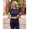 imageGRECERELLE Womens Summer Tops Cap Sleeve Basic Tee Shirts Casual Tank Top Loose Crew Neck 2026 Trendy Clothes S2XLNavy Blue