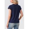 imageGRECERELLE Womens Summer Tops Cap Sleeve Basic Tee Shirts Casual Tank Top Loose Crew Neck 2026 Trendy Clothes S2XLNavy Blue
