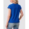 imageGRECERELLE Womens Summer Tops Cap Sleeve Basic Tee Shirts Casual Tank Top Loose Crew Neck 2026 Trendy Clothes S2XLRoyal Blue