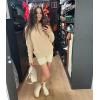 imageGRECERELLE Womens 2026 Fall amp Winter Fashion Sweater Crewneck Long Sleeve Cable Knit Chunky Vintage Casual Pullover TopsApricot