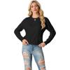 imageGRECERELLE Womens 2026 Fall amp Winter Fashion Sweater Crewneck Long Sleeve Cable Knit Chunky Vintage Casual Pullover TopsBlack