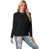 imageGRECERELLE Womens 2026 Fall amp Winter Fashion Sweater Crewneck Long Sleeve Cable Knit Chunky Vintage Casual Pullover TopsBlack