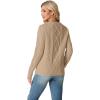 imageGRECERELLE Womens 2026 Fall amp Winter Fashion Sweater Crewneck Long Sleeve Cable Knit Chunky Vintage Casual Pullover TopsCamel