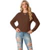 imageGRECERELLE Womens 2026 Fall amp Winter Fashion Sweater Crewneck Long Sleeve Cable Knit Chunky Vintage Casual Pullover TopsCoffee