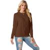 imageGRECERELLE Womens 2026 Fall amp Winter Fashion Sweater Crewneck Long Sleeve Cable Knit Chunky Vintage Casual Pullover TopsCoffee