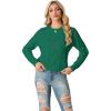 imageGRECERELLE Womens 2026 Fall amp Winter Fashion Sweater Crewneck Long Sleeve Cable Knit Chunky Vintage Casual Pullover TopsDark Green