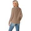 imageGRECERELLE Womens 2026 Fall amp Winter Fashion Sweater Crewneck Long Sleeve Cable Knit Chunky Vintage Casual Pullover TopsKhaki