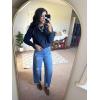 imageGRECERELLE Womens 2026 Fall amp Winter Fashion Sweater Crewneck Long Sleeve Cable Knit Chunky Vintage Casual Pullover TopsNavy Blue